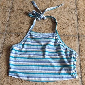 SHEIN Multicolor Striped Halter Top